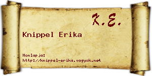 Knippel Erika névjegykártya